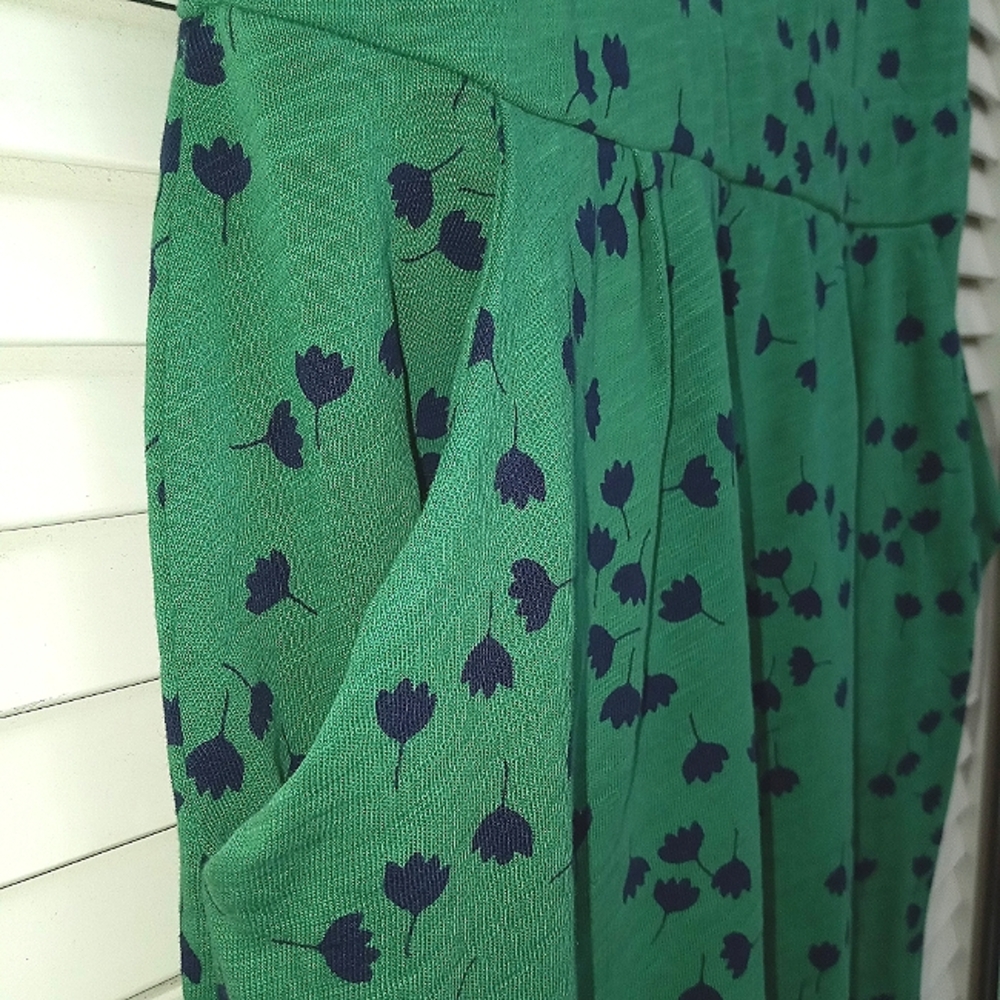 *SOLD* Boden Green & Midnight Blue Florrie Jersey Sheath dress with Pockets 8R - Picture 13 of 16